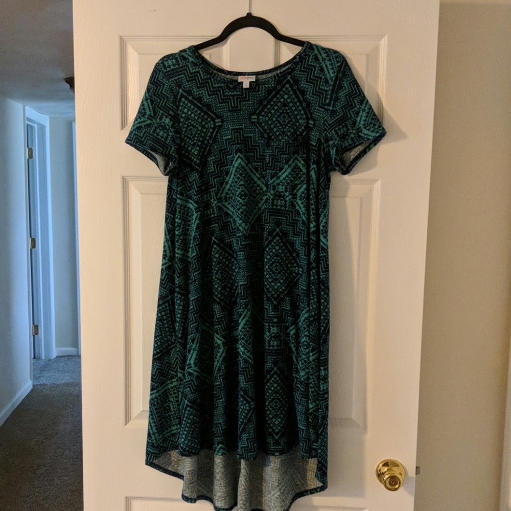 Small Teal LuLaroe Carly Dress